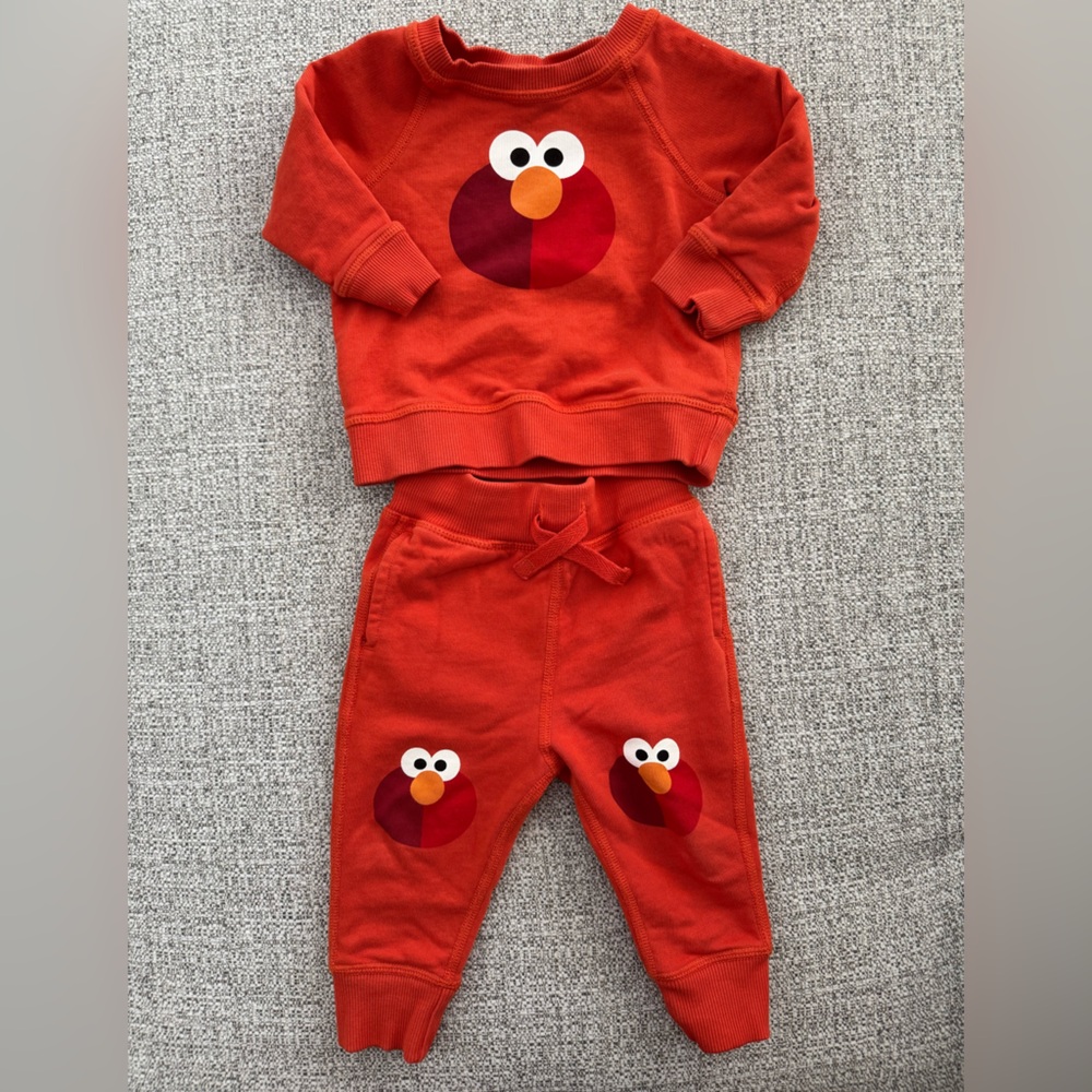 Hannah Andersson Elmo Matching Sweatsuit 6-12 months